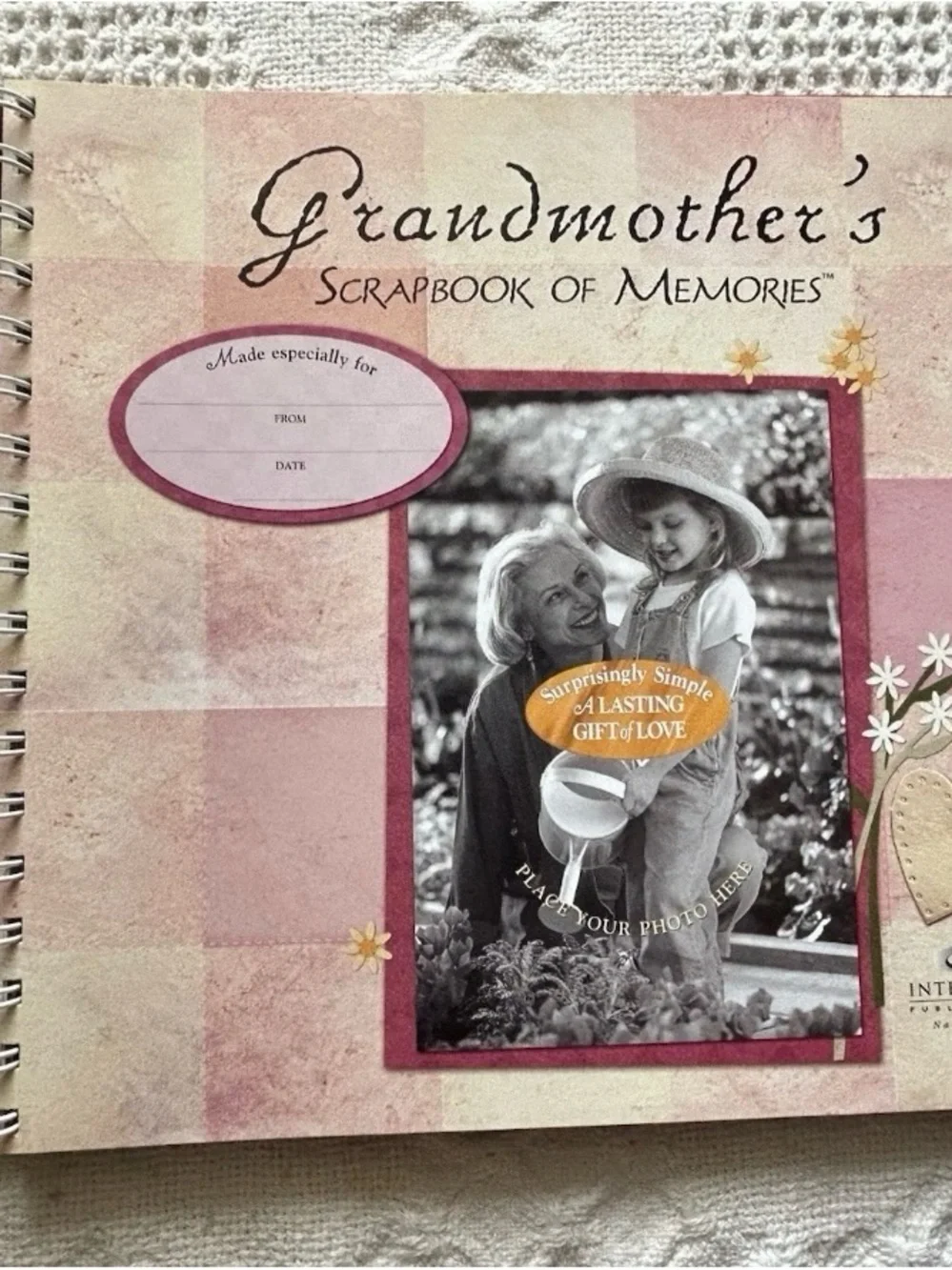 New Grandmother's Scrapbook of Memories Guided Journal Keepsake Book